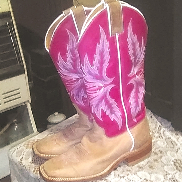 Women's Justin Leather Boots Size 7 - Picture 1 of 2